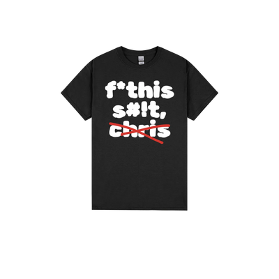 Black front flat lay