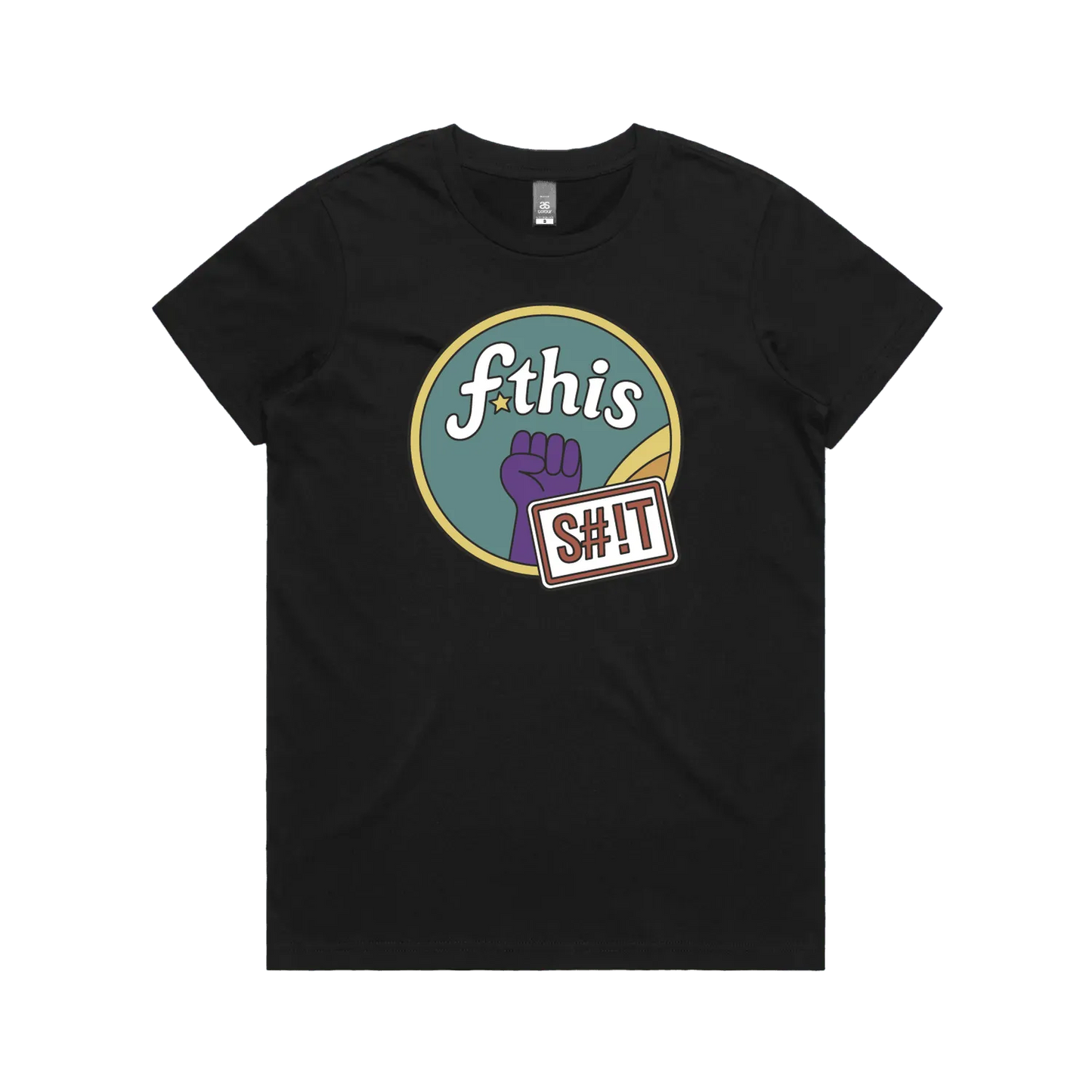 Black front flat lay