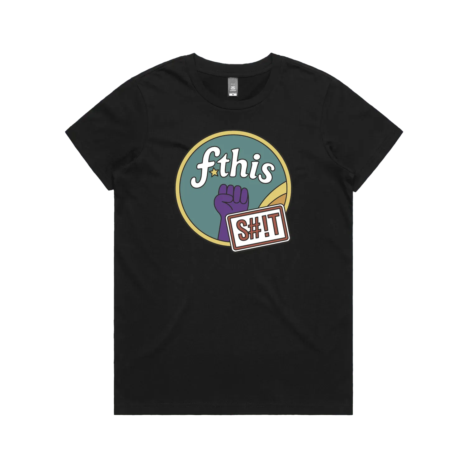 Black front flat lay