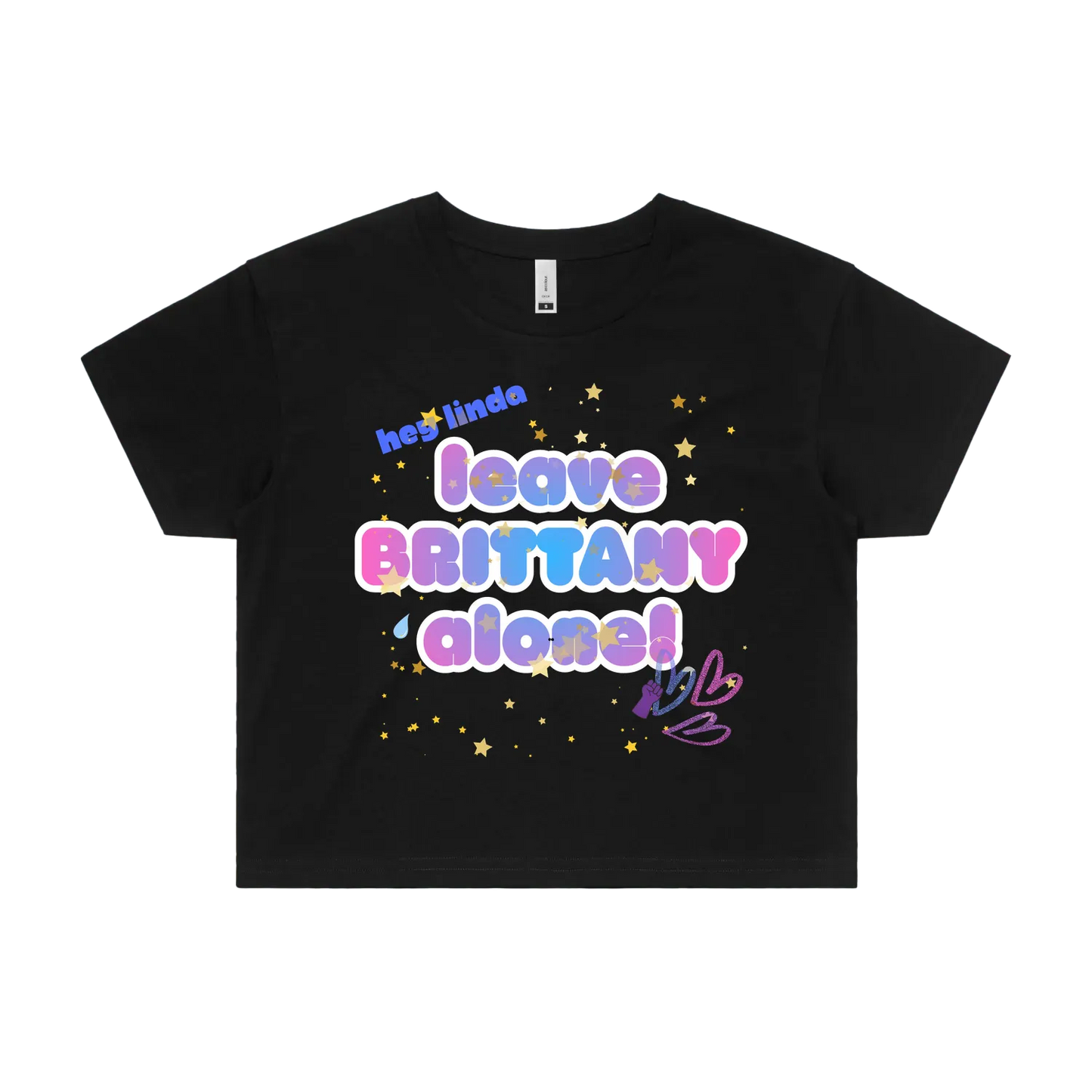 Black front flat lay