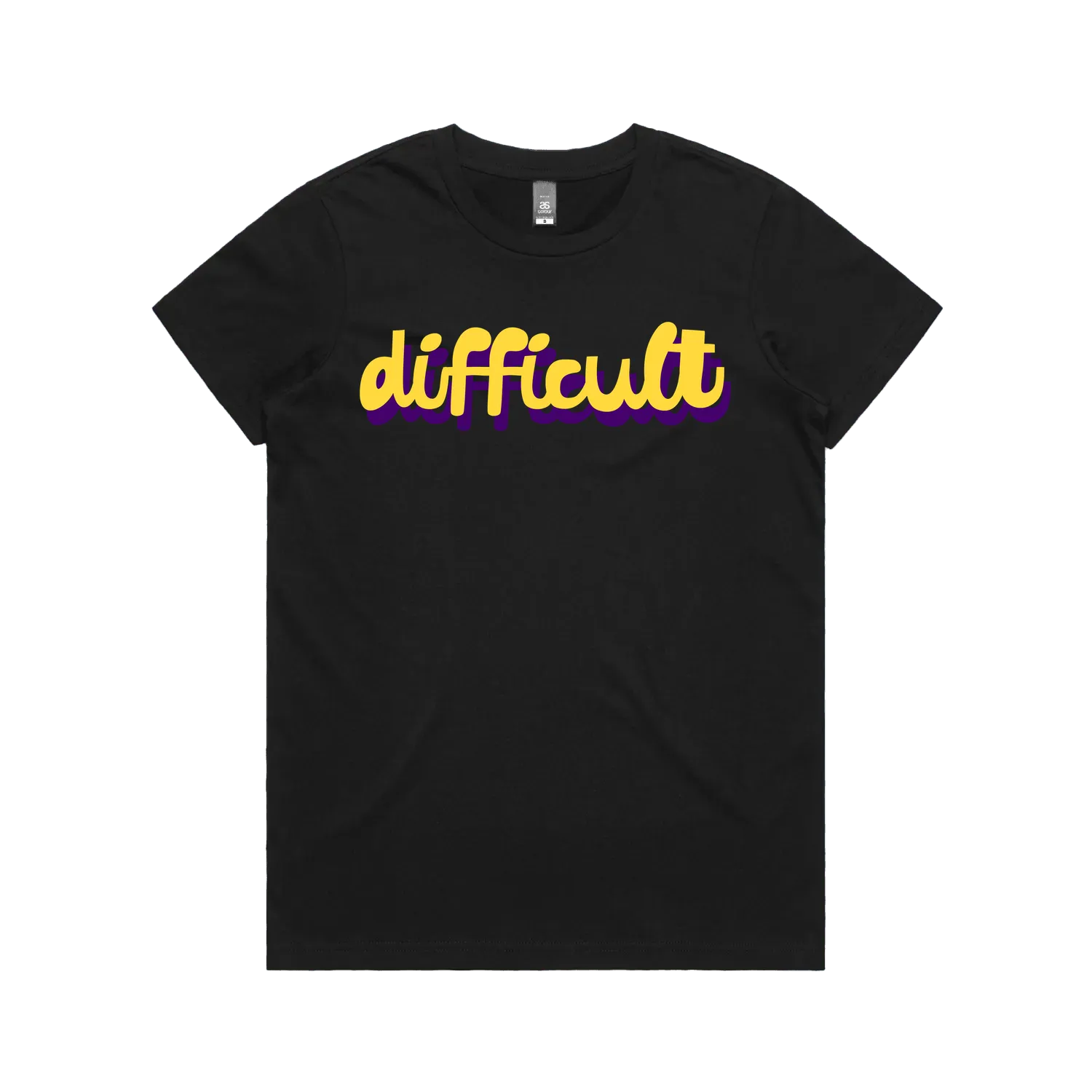 Black front flat lay