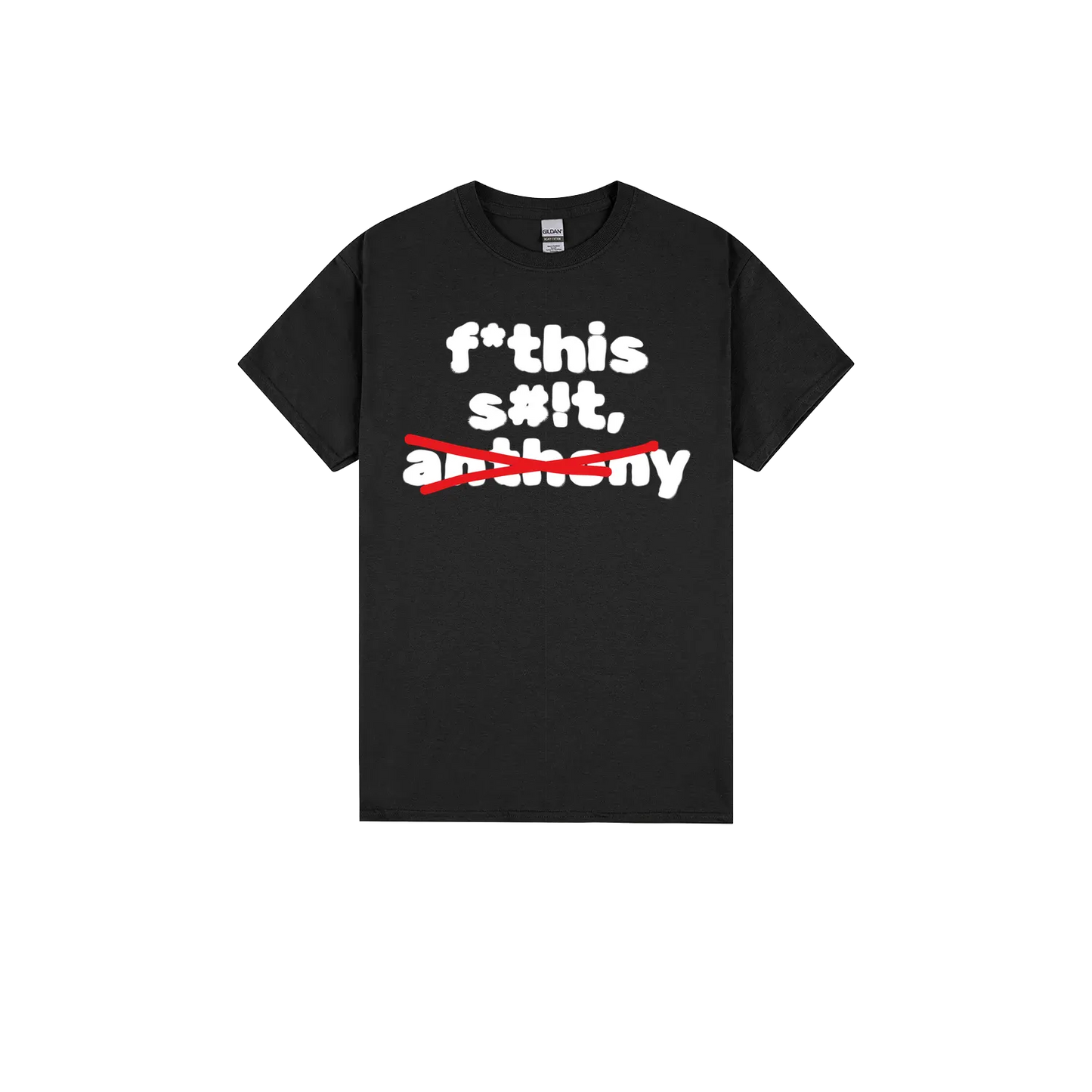 Black front flat lay