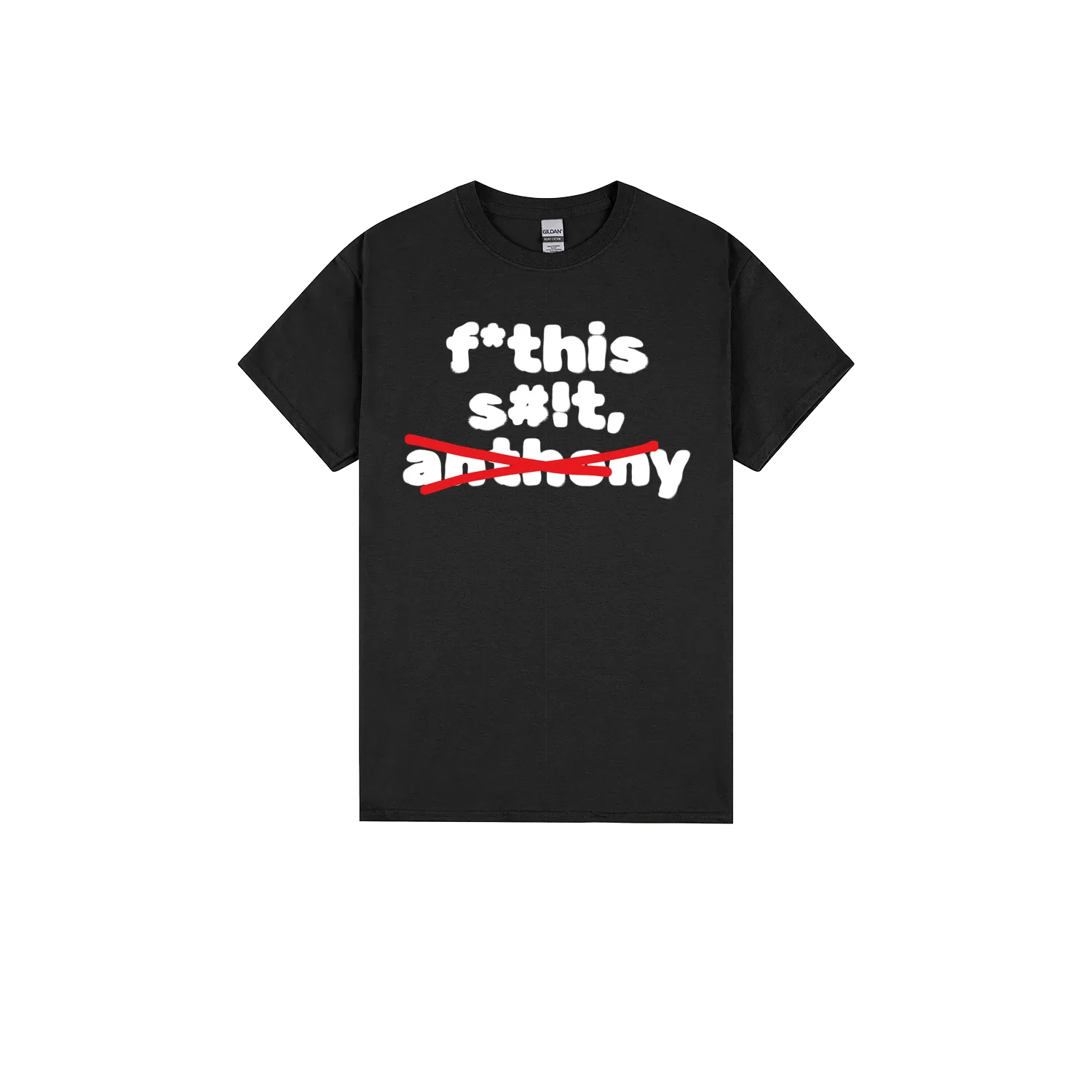 Black front flat lay