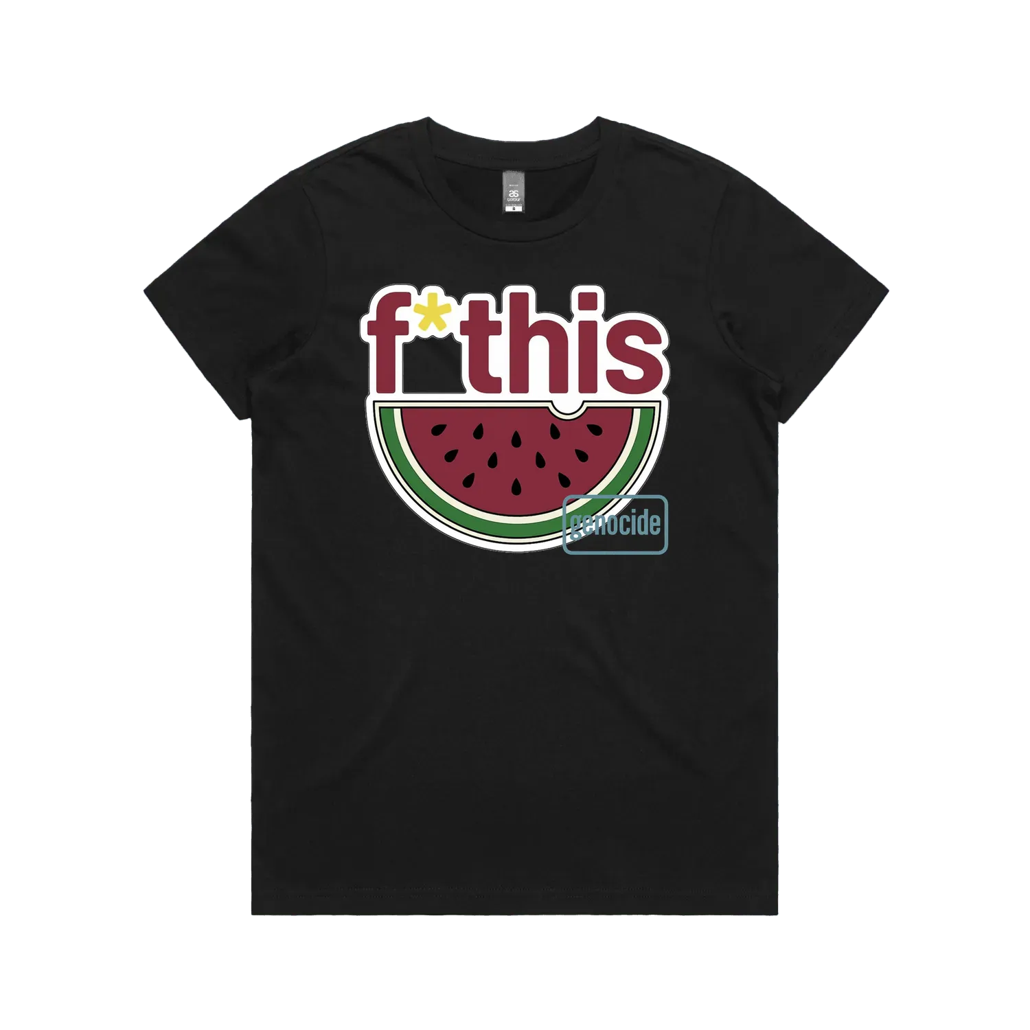 Black front flat lay