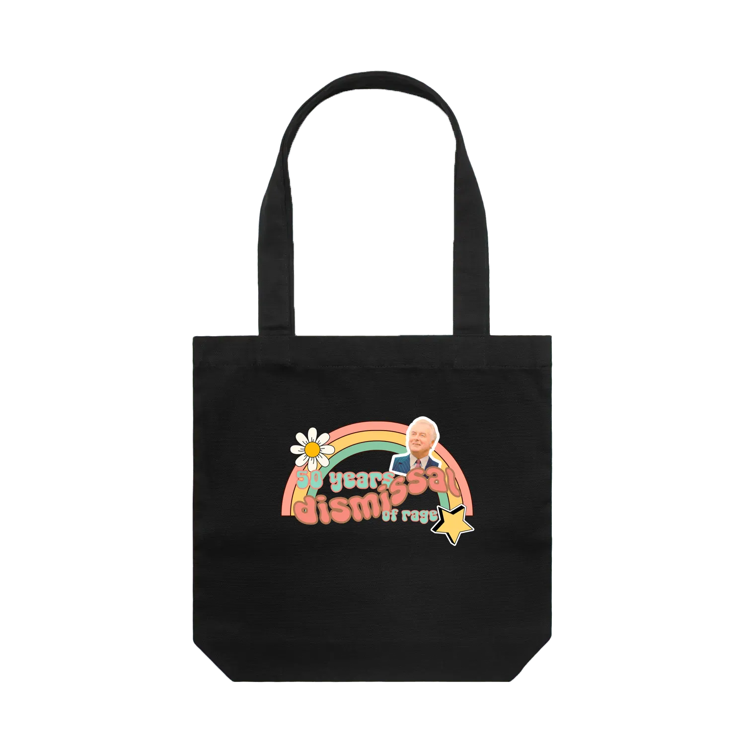 Black front flat lay