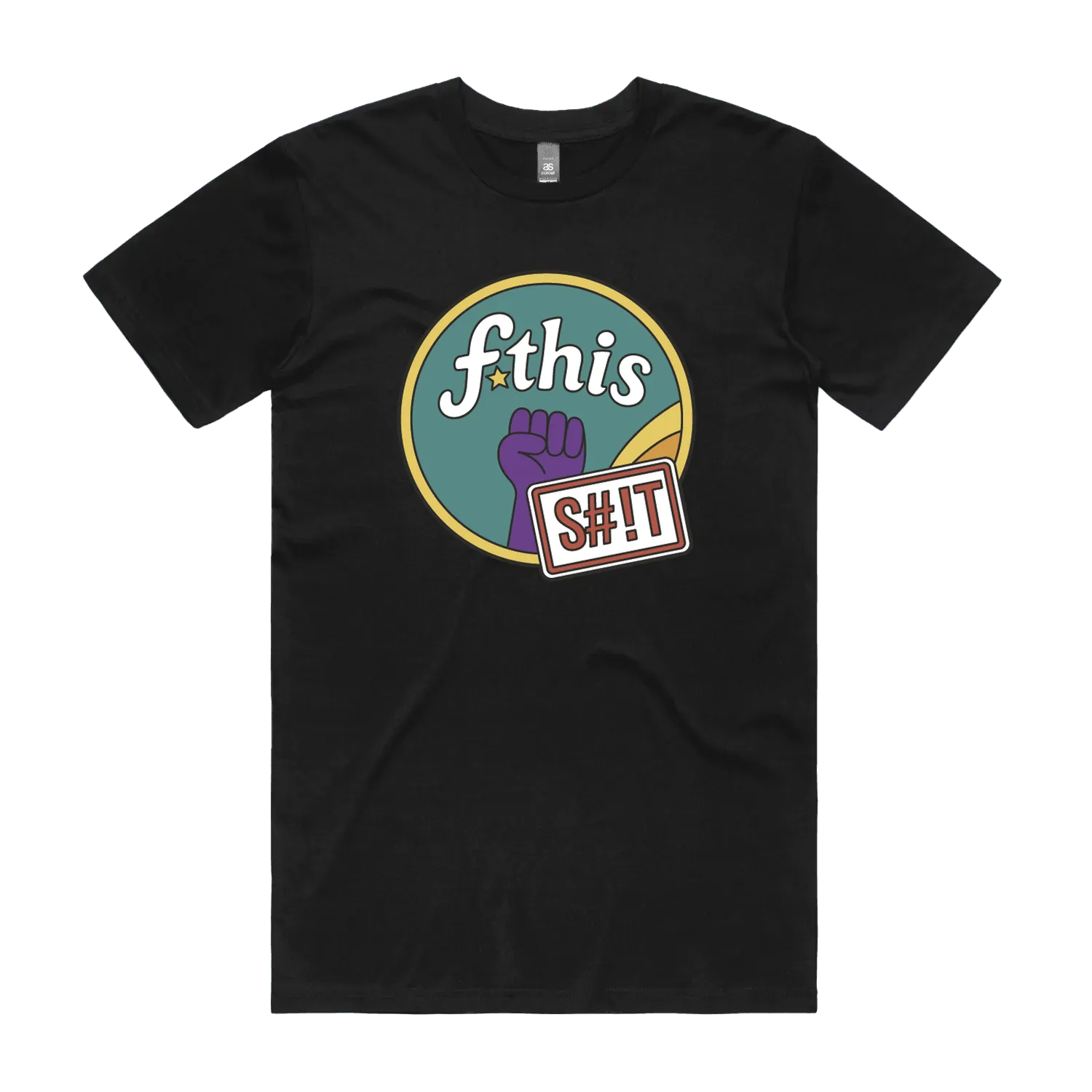 Black front flat lay