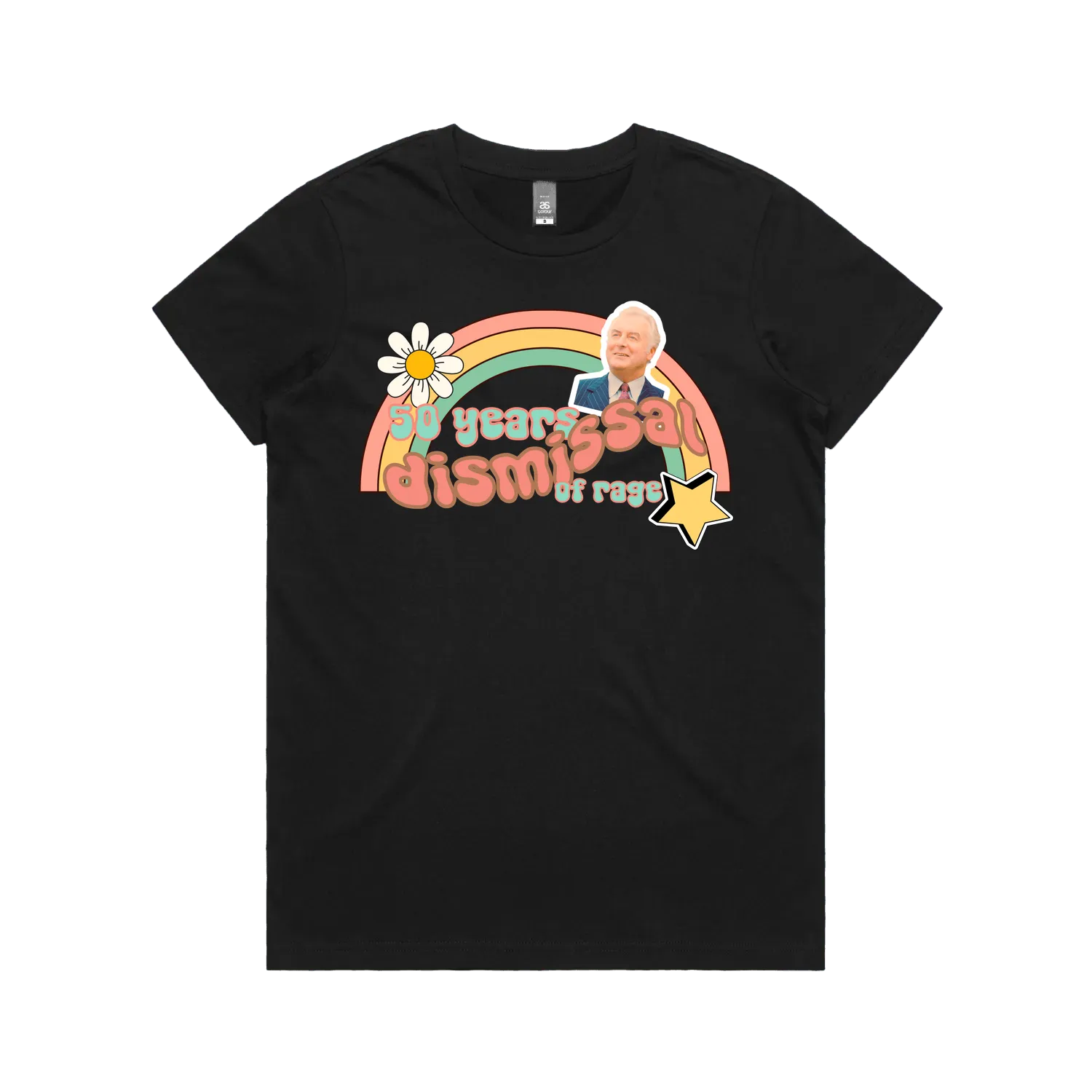 Black front flat lay