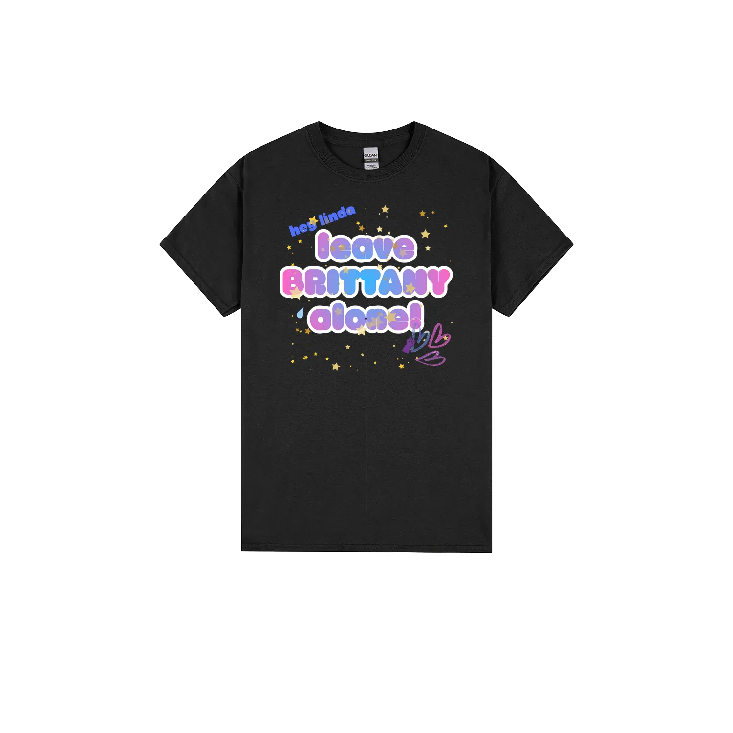 Black front flat lay