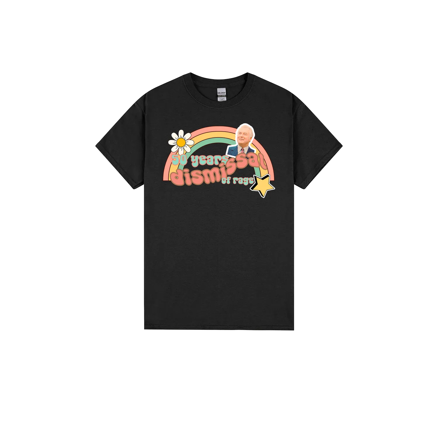 Black front flat lay