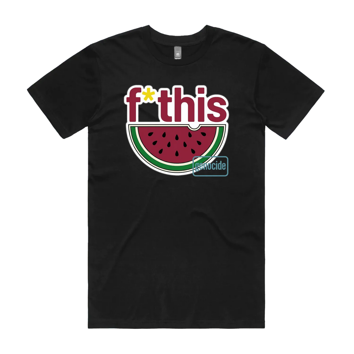 Black front flat lay