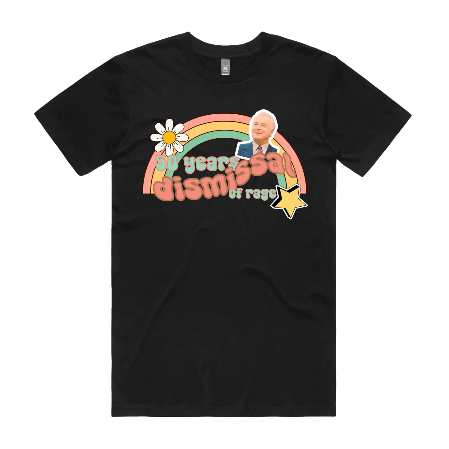 Black front flat lay