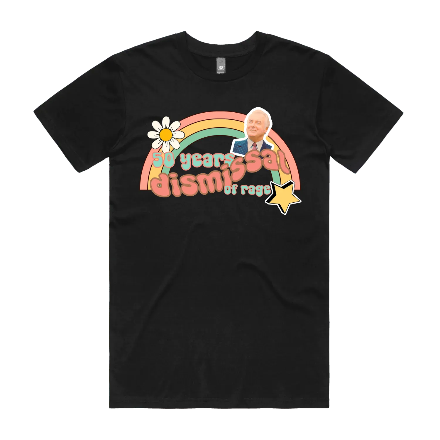 Black front flat lay