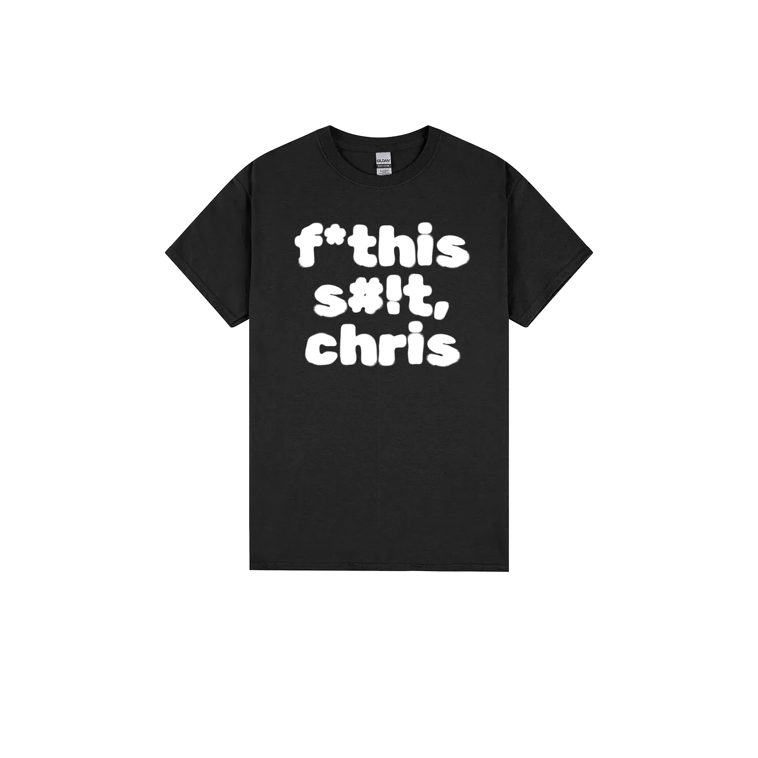 Black front flat lay