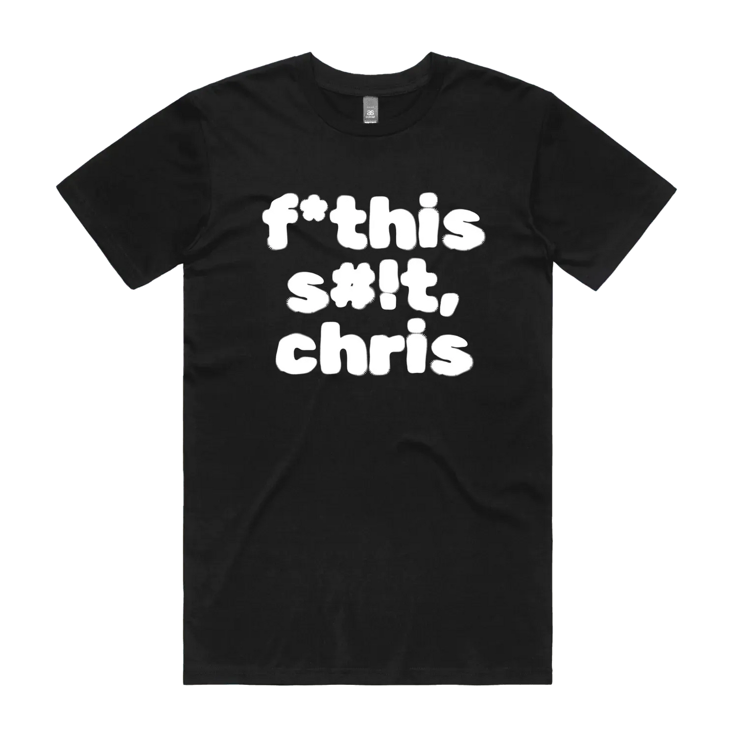 Black front flat lay