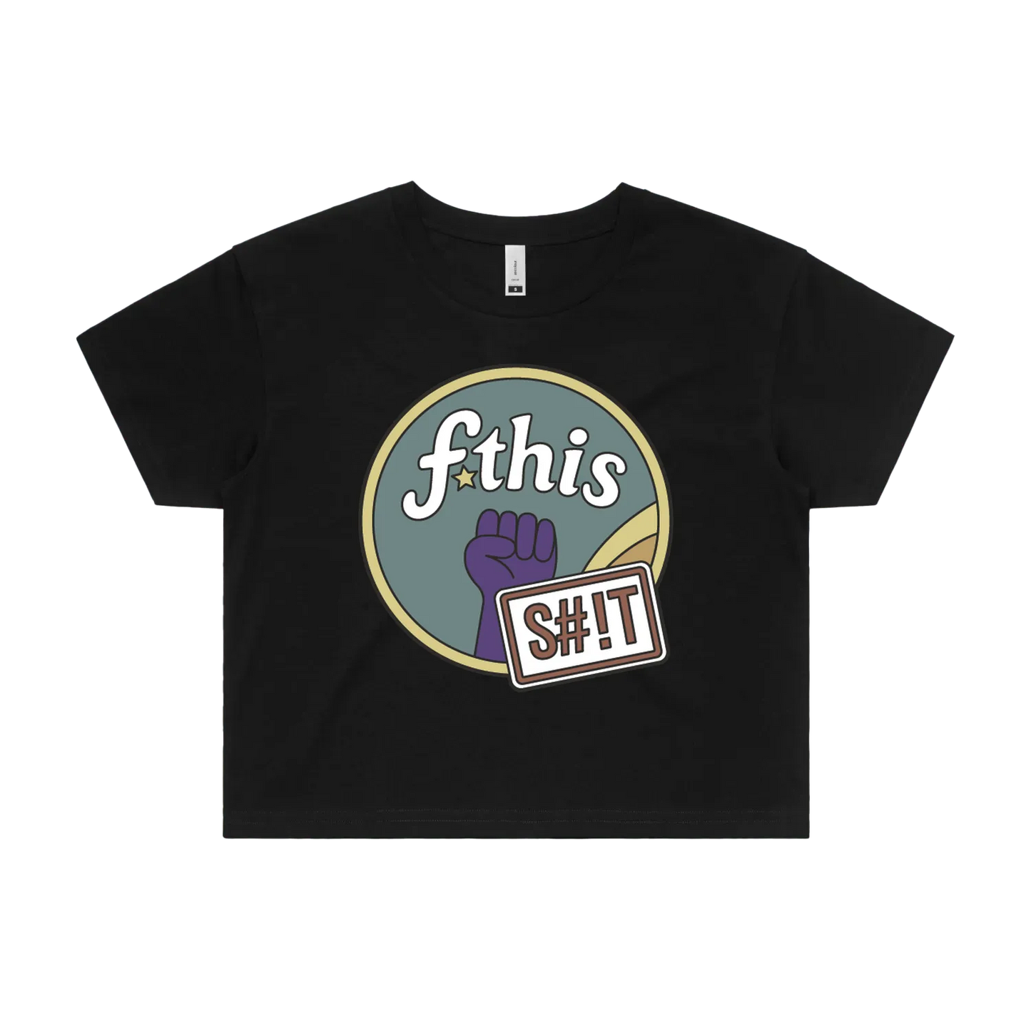 Black front flat lay