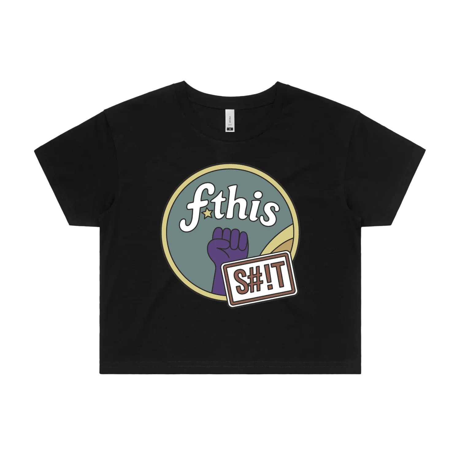 Black front flat lay