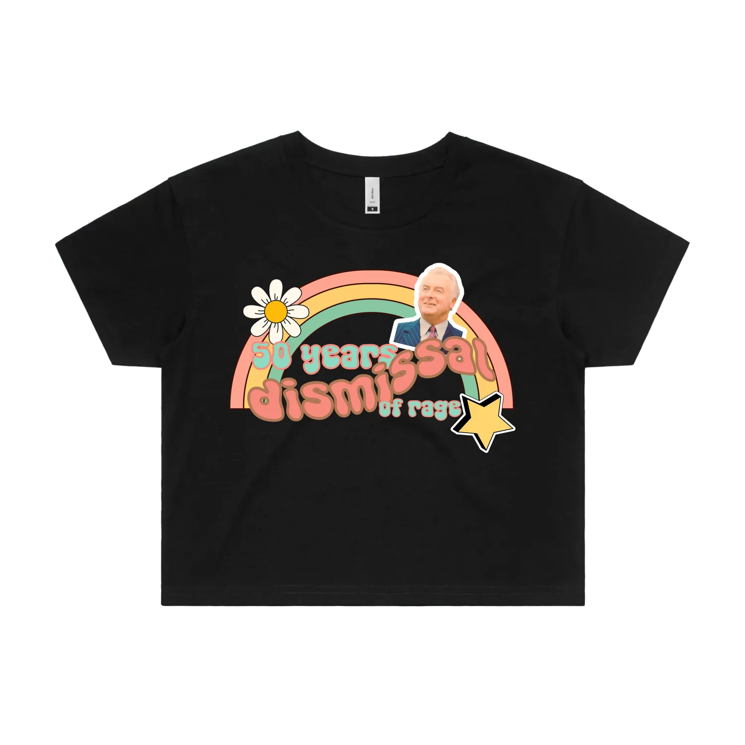 Black front flat lay