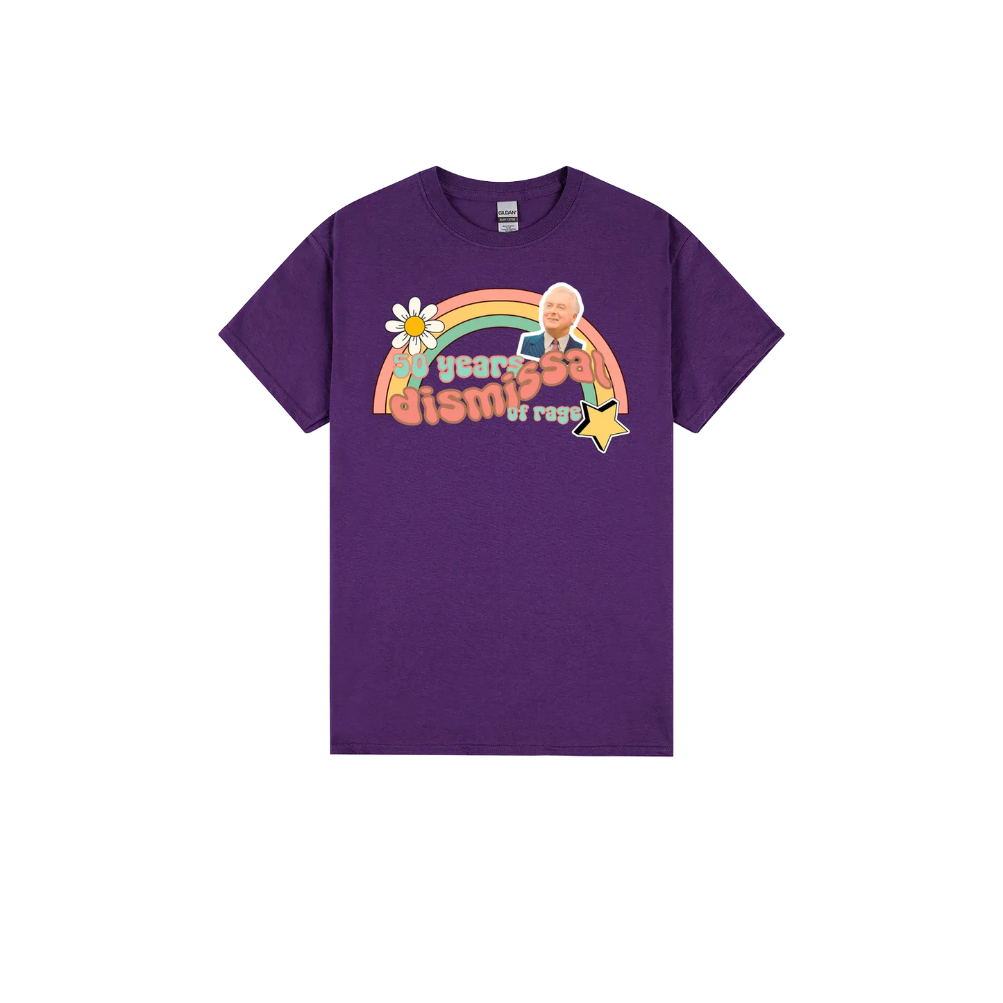 Purple front flat lay