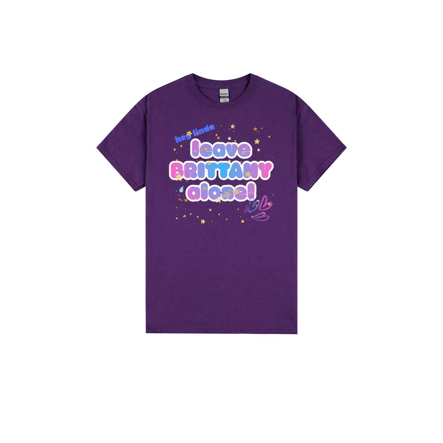 Purple front flat lay