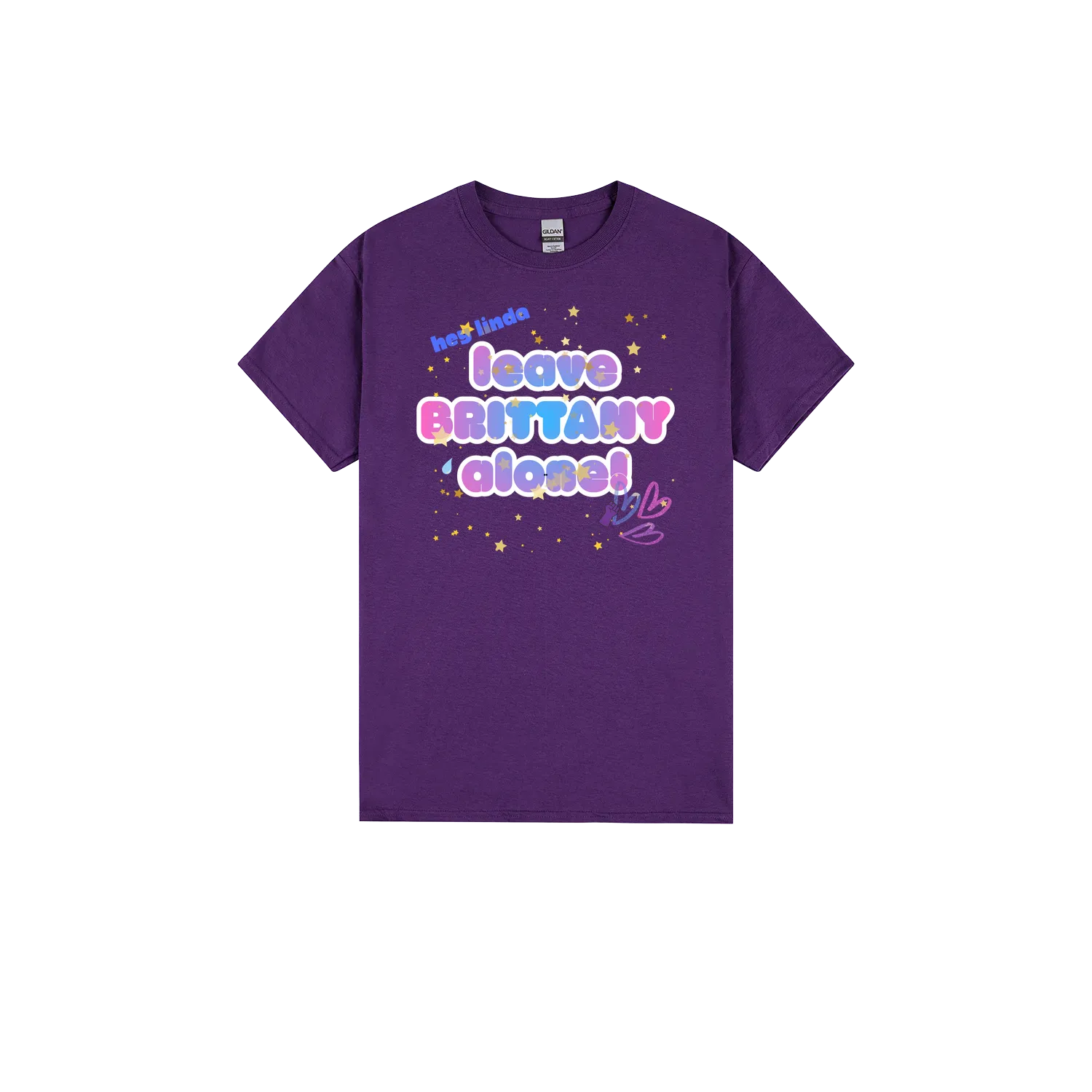 Purple front flat lay