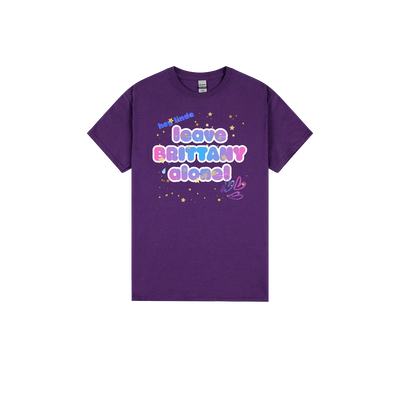 Purple front flat lay