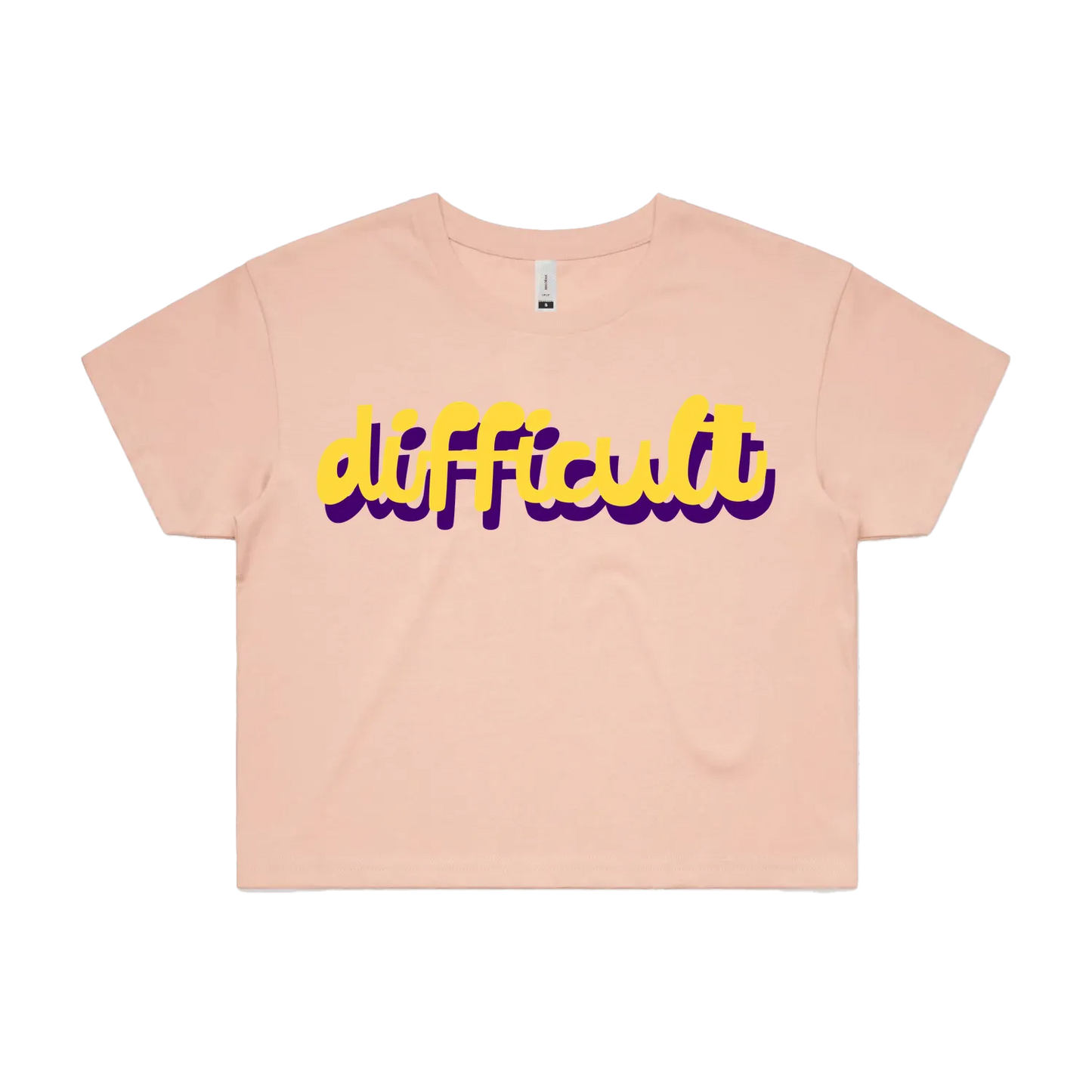 difficult | bold typography tee - feminists speak up