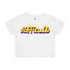 difficult | bold typography tee feminists speak up - crop