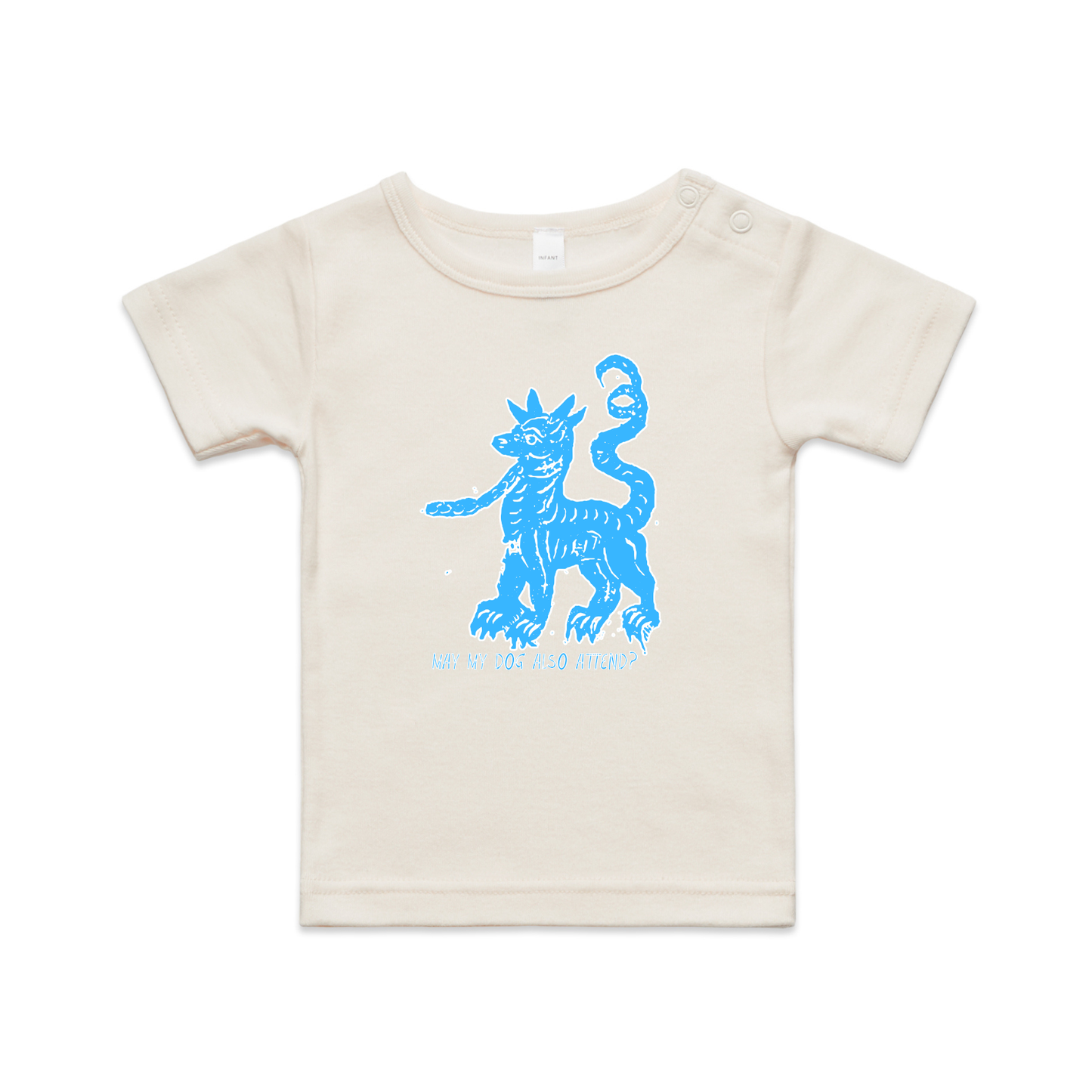 May my dog also attend witchy dog lover baby wee tee in natural — fthis