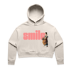 smile feminist crop hoodie in bone — fthis