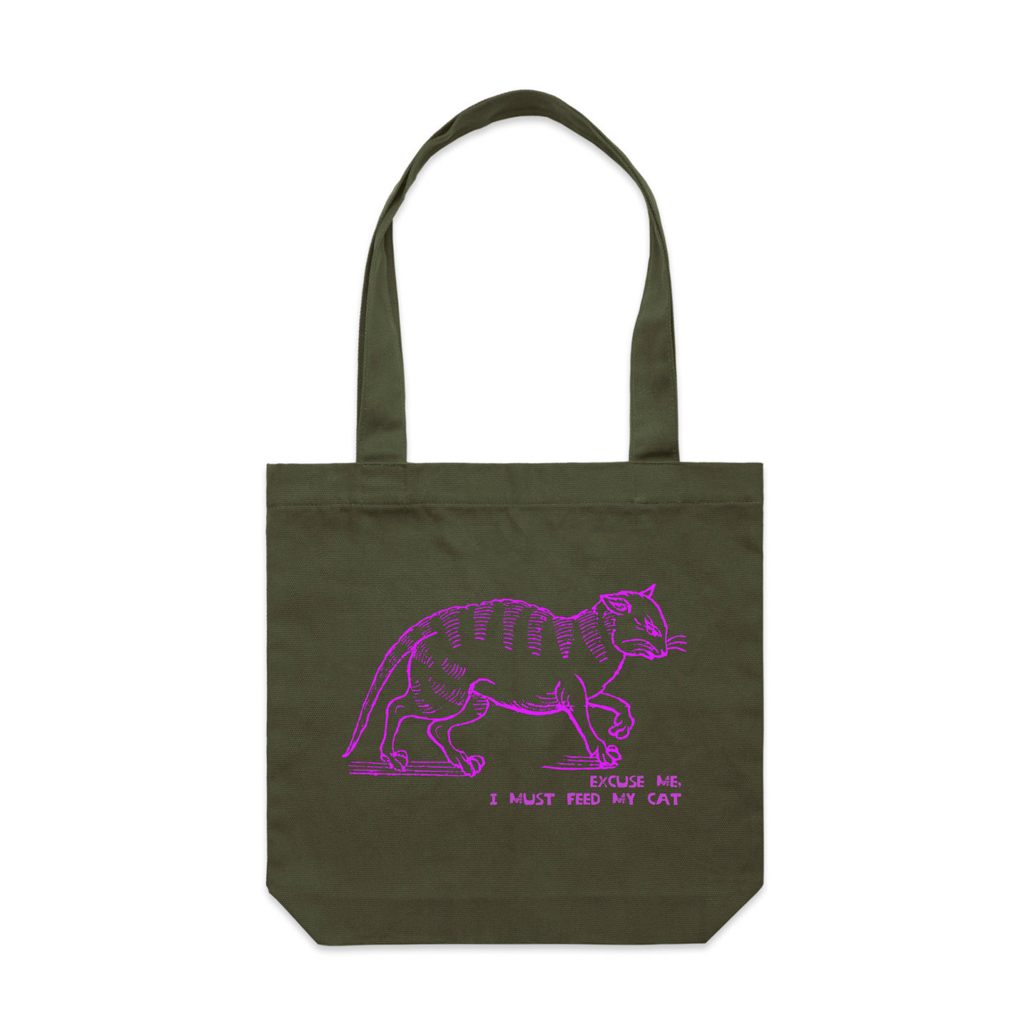 I must feed my cat | vintage design tote