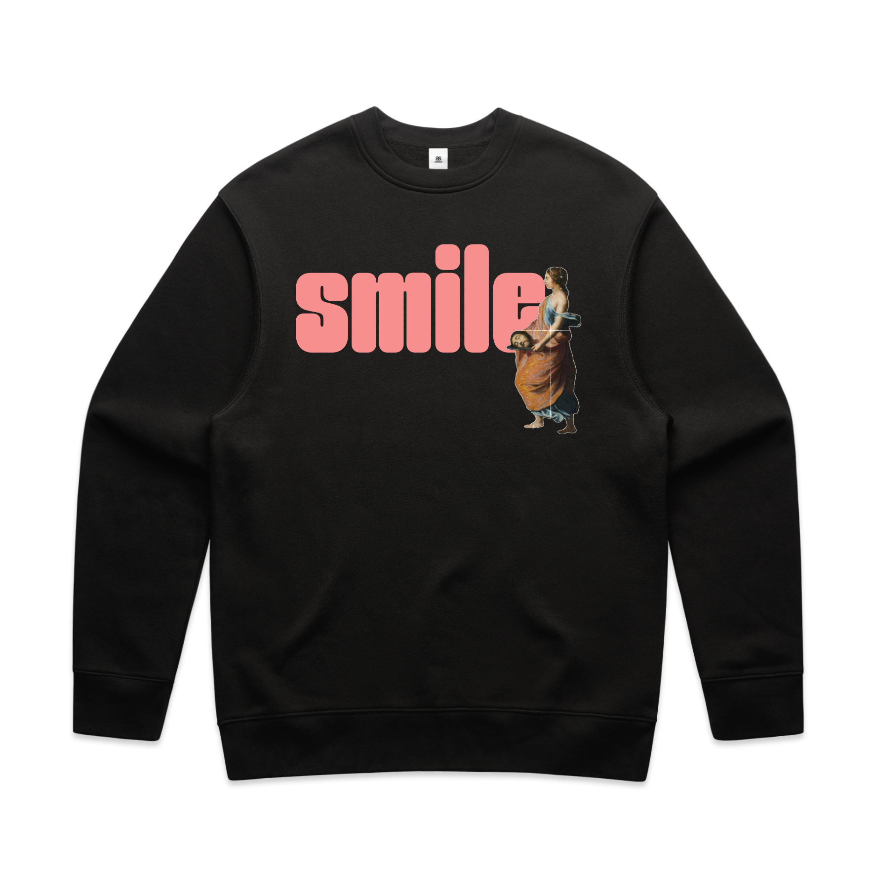 smile feminist unisex crew sweatshirt in black — fthis