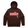 smile feminist unisex hoodie in chestnut — fthis
