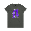 Still single and barren feminist t-shirt in coal, womens fit — fthis