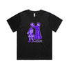 Still single and barren feminist t-shirt in black, boxy womens fit — fthis
