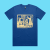 Yes, I am still single and barren - bright royal blue classic t-shirt with medieval woodcut illustration showing a witch and 