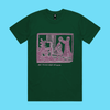 Yes, I am still single and barren - emerald classic t-shirt with medieval woodcut illustration showing a witch and enemies - 