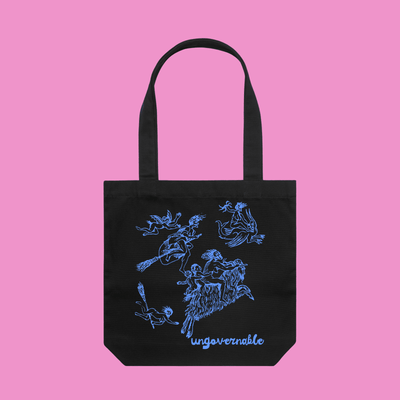 ungovernable tote | feminist International Women's Day graphic tote