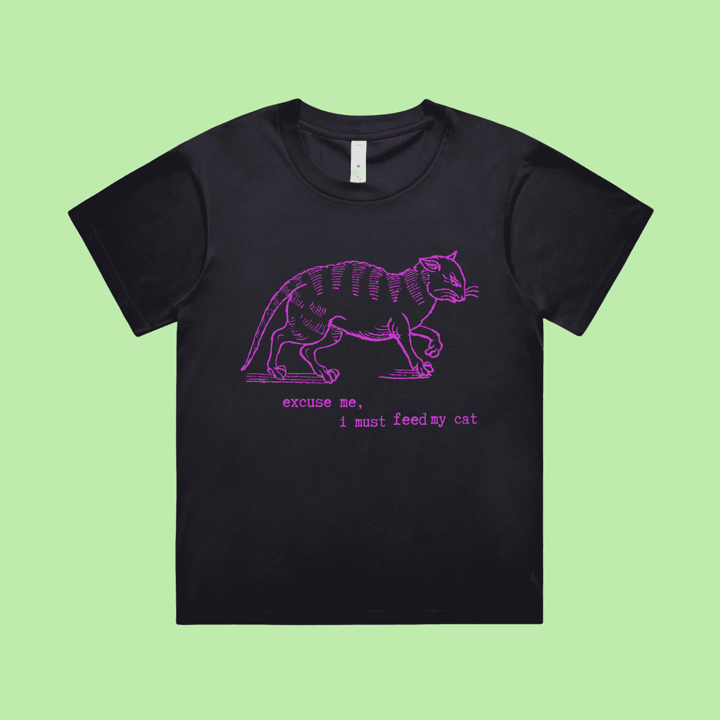 I must feed my cat | vintage design t-shirt - women's boxy tee