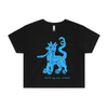 may my dog also attend? | witchy dog lover tee – women's crop
