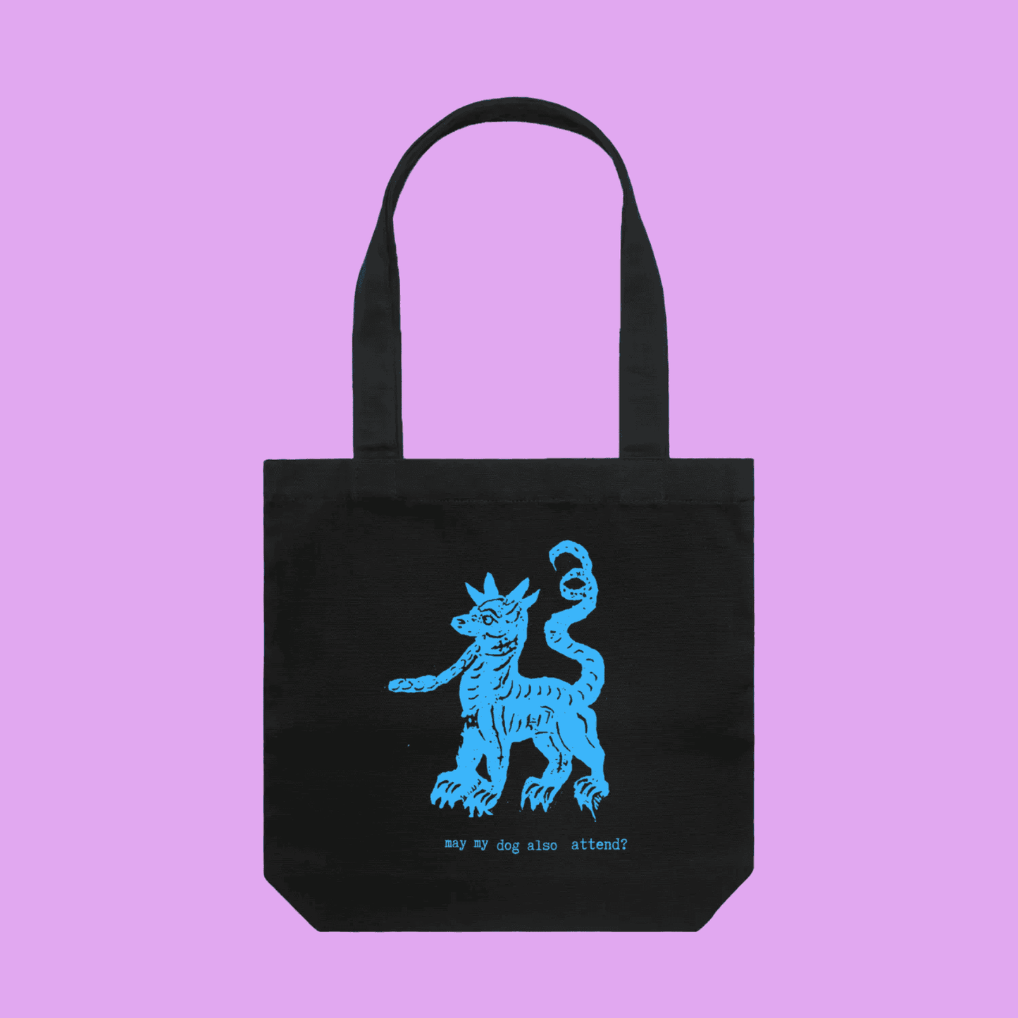 may my dog also attend? | witchy dog lover tee – tote