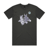 Broomstick witch and imp feminist t-shirt in coal, unisex — fthis