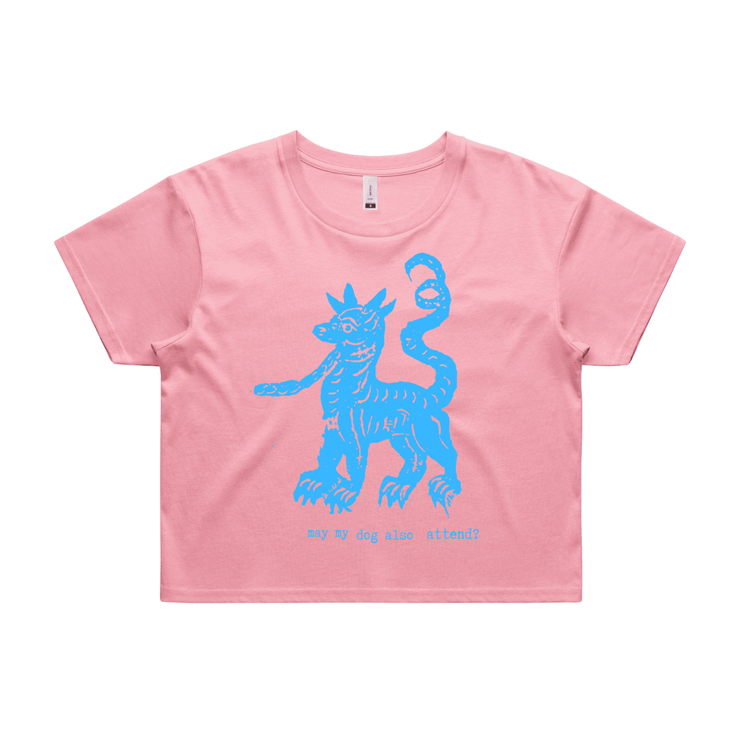 may my dog also attend? | witchy dog lover tee – women's crop