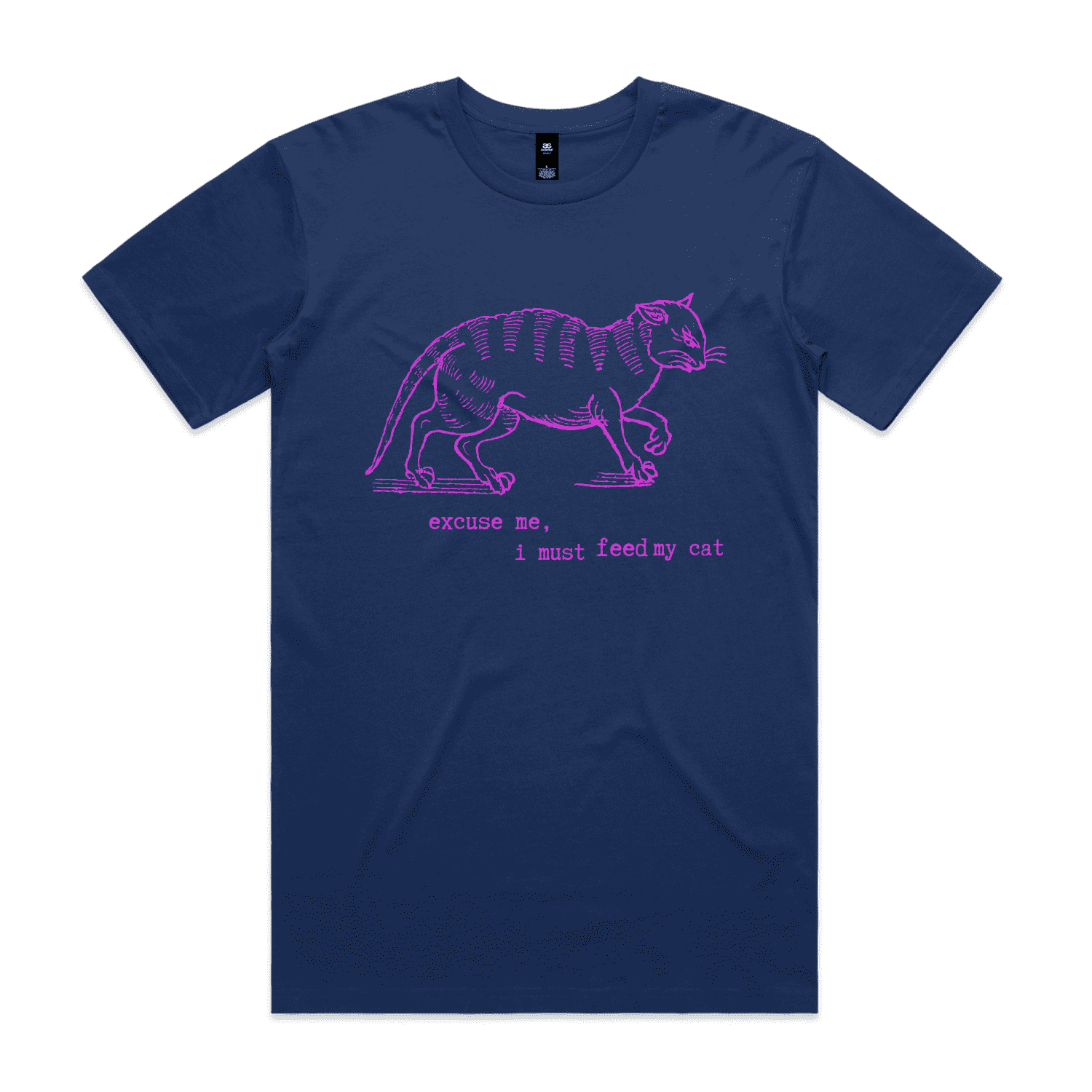 "I must feed my cat" vintage cat lover t-shirt - unisex - cobalt - fthis