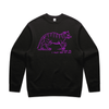 "I must feed my cat" medieval woodcut design unisex sweater in black - fthis