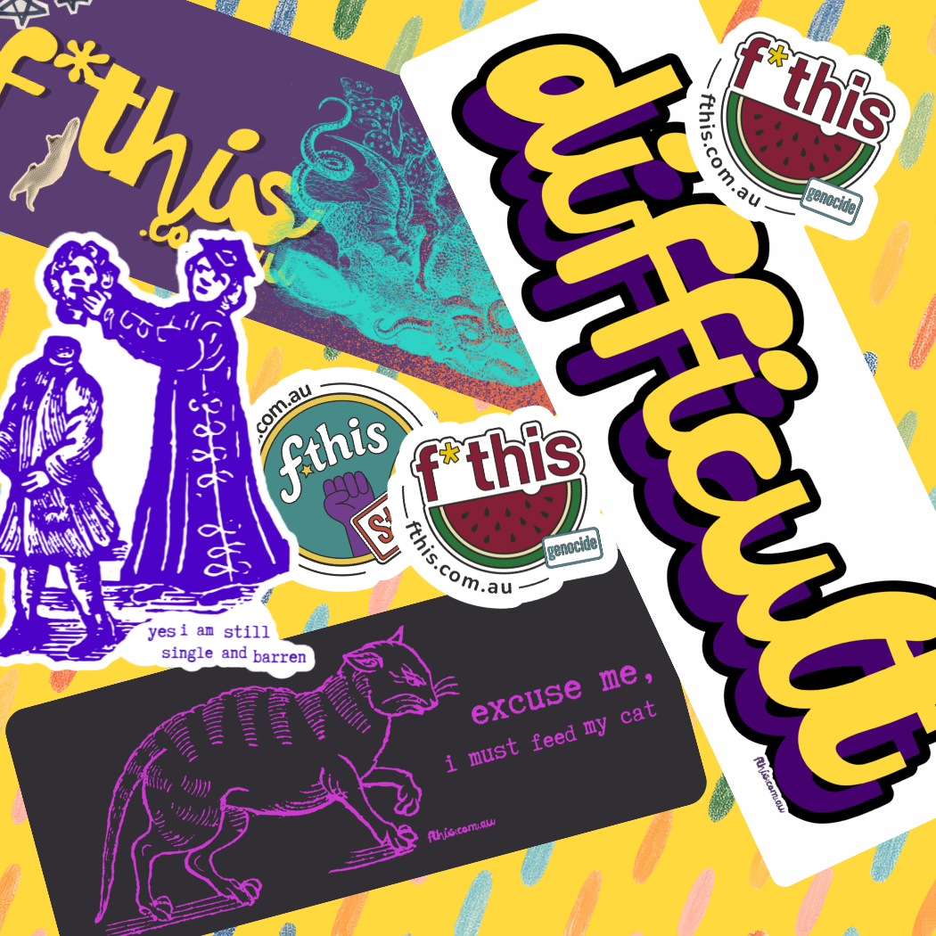 f*this cat lover sticker pack SALE