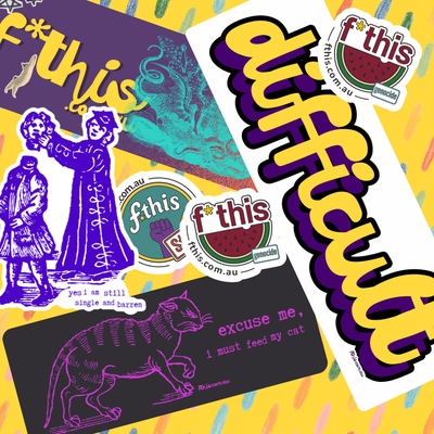 f*this cat lover sticker pack SALE