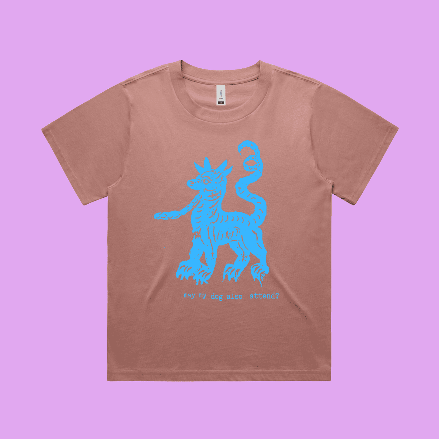 may my dog also attend? | witchy dog lover tee – women's boxy t-shirt