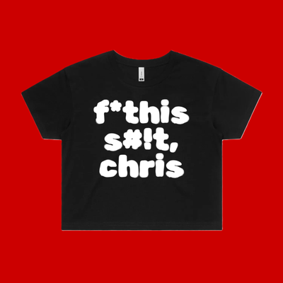 Poli-tees | direct your rage at chris - crop