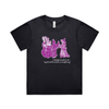 Damnation witch and devil feminist t-shirt in navy, womens boxy fit — fthis