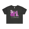 Damnation witch and devil feminist crop t-shirt in coal — fthis